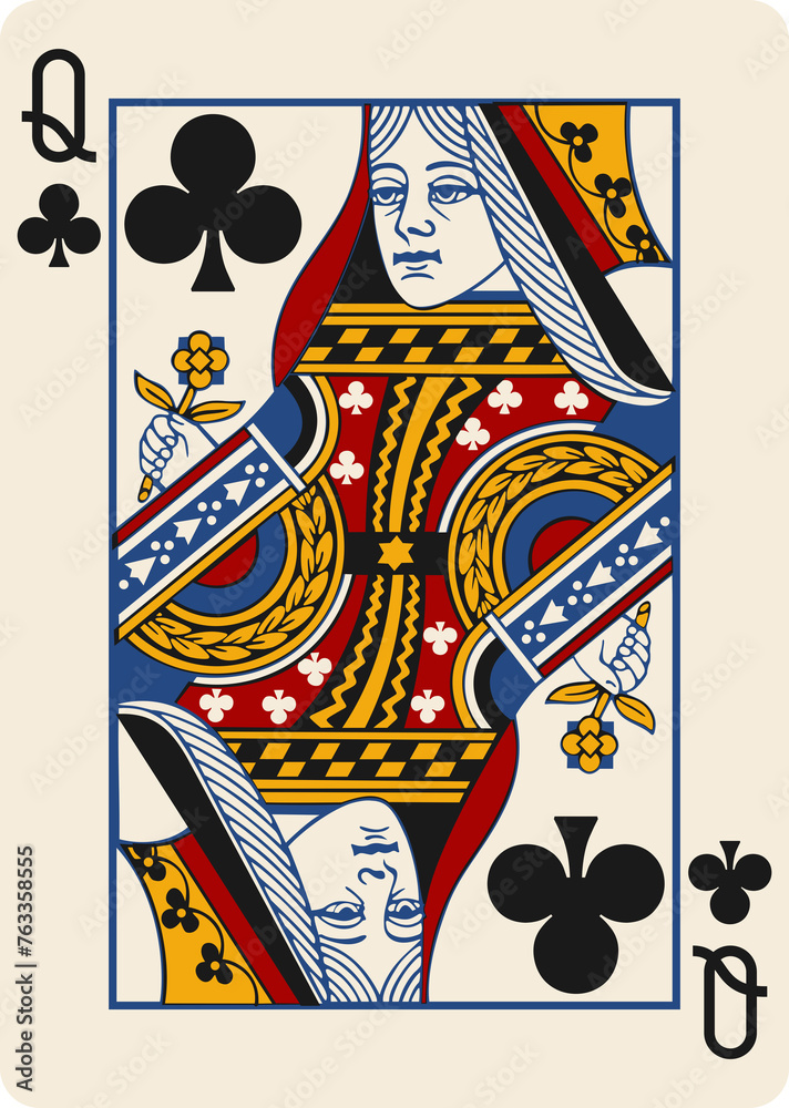 Queen of Clubs Heritage Playing Cards