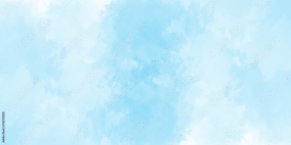 Blue sky with cloud .Beautiful blue sky with white clouds .bright cloud cover in the sun calm clear winter air background .gradient light white background.	