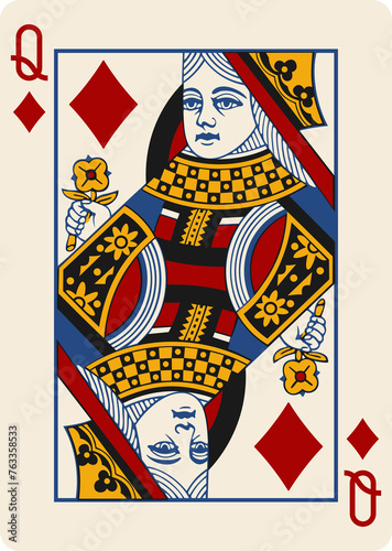 Queen of Diamonds Heritage Playing Cards photo