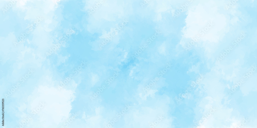 Blue sky with cloud .Beautiful blue sky with white clouds .bright cloud cover in the sun calm clear winter air background .gradient light white background.	