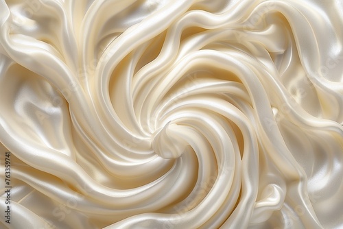 Whirls of creamy softness swirling gently, capturing the essence of sheer indulgence and luxury.