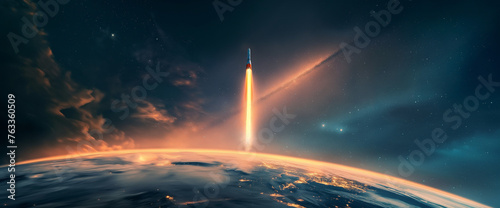 Space exploration - rocket launch