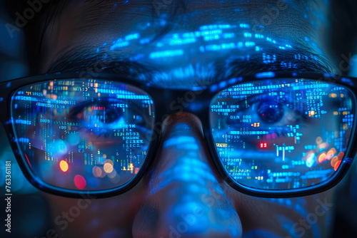 Enigmatic Reflections: Hacker's Eyewear in Darkness