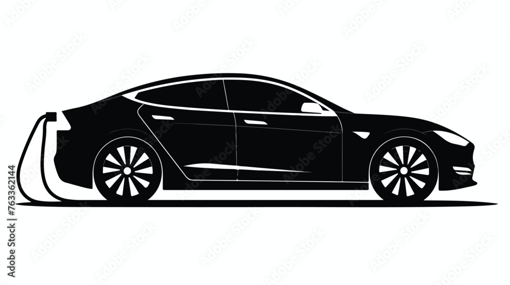 Electric Car Icon Vector Illustration  