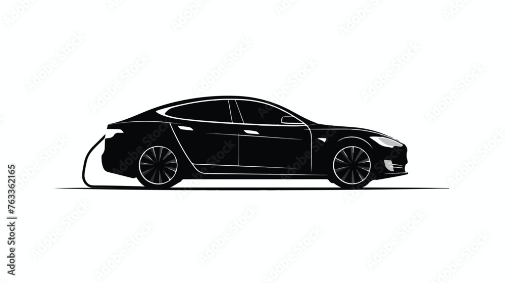 Electric Car Icon Vector Illustration  