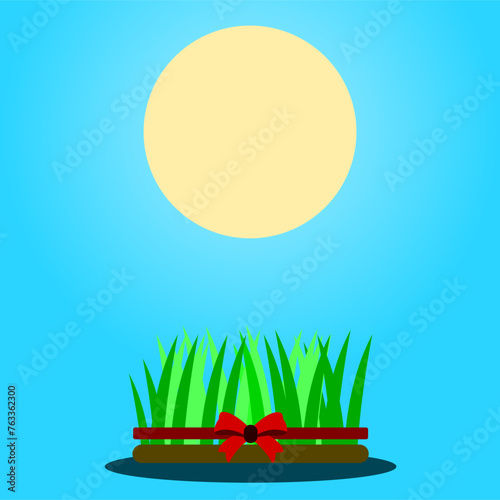 Happy Nowruz day vector illustration, Nowruz day, Persian new day celebration, awakening, happy Nowruz square banner.