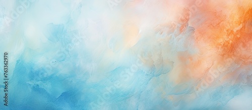 Blue and orange sky abstrac...