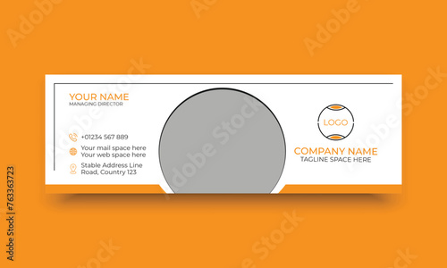 Corporate business email signature template