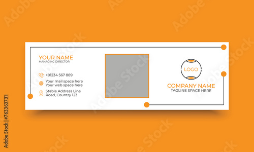 Corporate business email signature template
