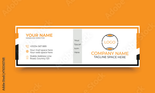 Corporate business email signature template