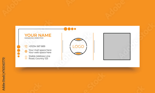 Corporate business email signature template