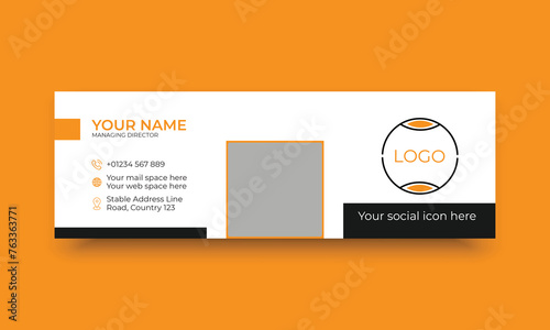 Corporate business email signature template
