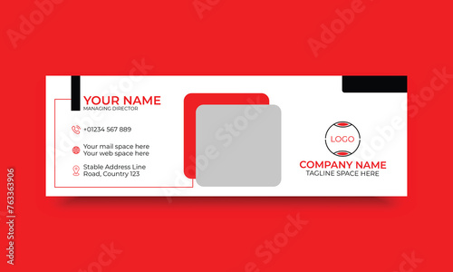 Corporate business email signature template