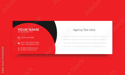 Corporate business email signature template
