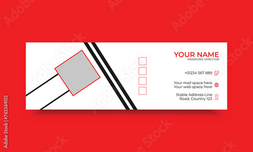 Corporate business email signature template