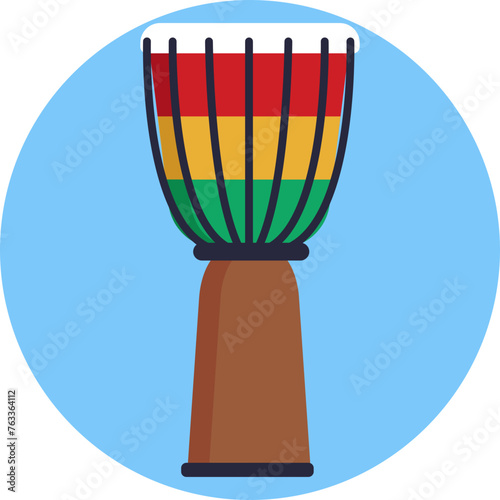 Symbolizing Brazil's rich musical heritage, the drum icon resonates with the dynamic cadence of Afro-Brazilian rhythms.
