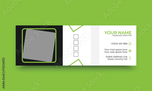 Corporate business email signature template
