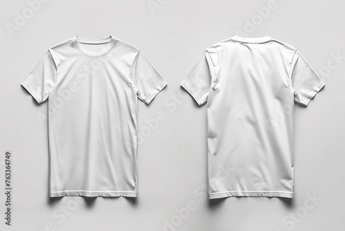Two White T-Shirts on White Background © Dzmitry