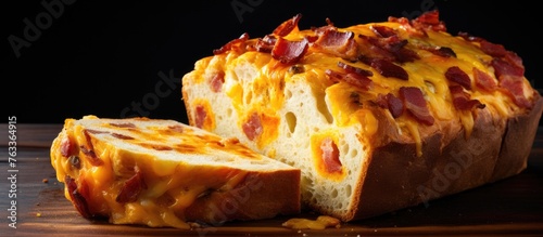 A loaf of bread topped with...