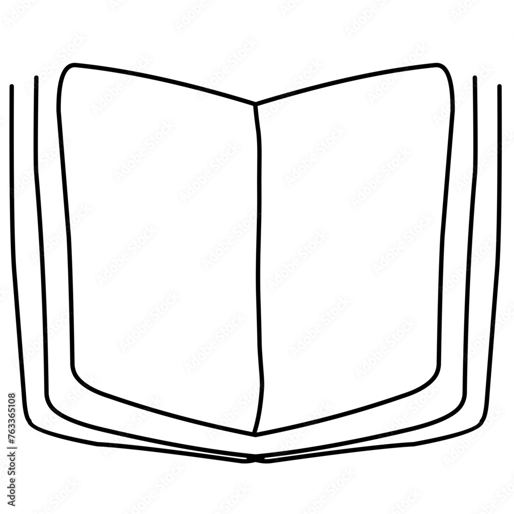 Hand Drawn Book Vector Line