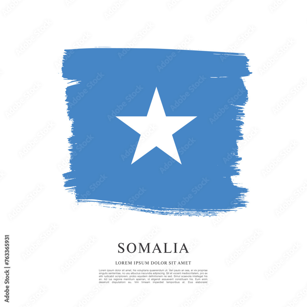 Flag of Somalia vector illustration Flag of Somalia vector illustration