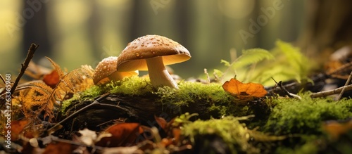 Boletus mushroom in natural...