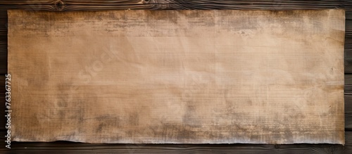 Old paper framed on wooden ...