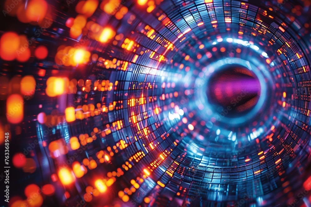 Fototapeta premium AI encompasses a broader range of techniques and methodologies aimed at creating systems that can simulate human intelligence, including reasoning, learning, problem-solving, and perception. Machine l
