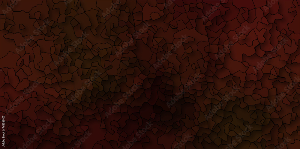 Abstract Seamless Multicolor Broken Stained-Glass Geometric Retro Tiles Pattern Quartz Crystal 3D Voronoi Diagram Background. For Artful Websites, Presentations, Brochures, and Social Media Graphics. - obrazy, fototapety, plakaty 