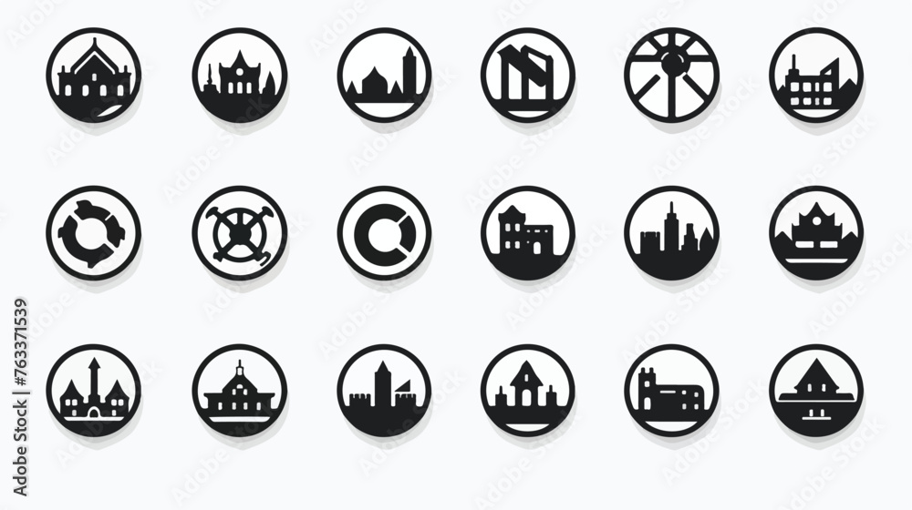 Map icon or logo isolated sign symbol vector illustration