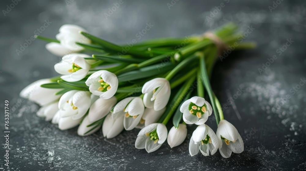 Beautiful bunch of snowdrops flowers Beautiful bunch of snowdrops flowers