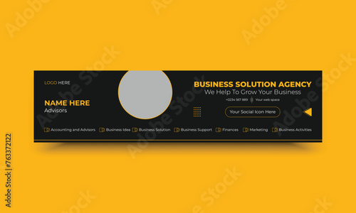Business marketing  LinkedIn web banner template
