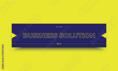 Business marketing  LinkedIn web banner template
