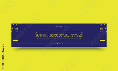 Business marketing  LinkedIn web banner template
