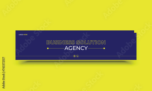 Business marketing  LinkedIn web banner template

