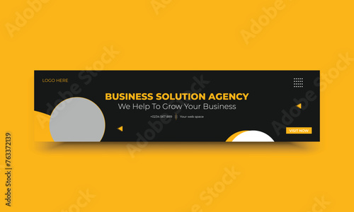 Business marketing  LinkedIn web banner template
