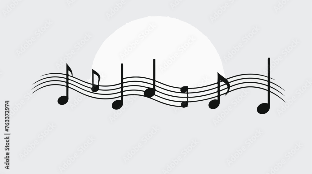 Musical note icon vector design template  
