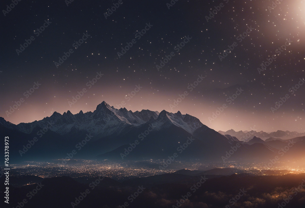 Night view of the mountains