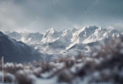Mountains in the snow
