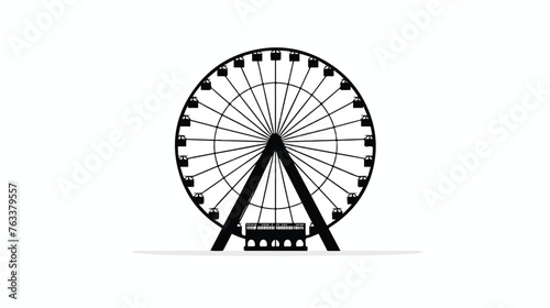Simple ferris wheel silhouette illustration