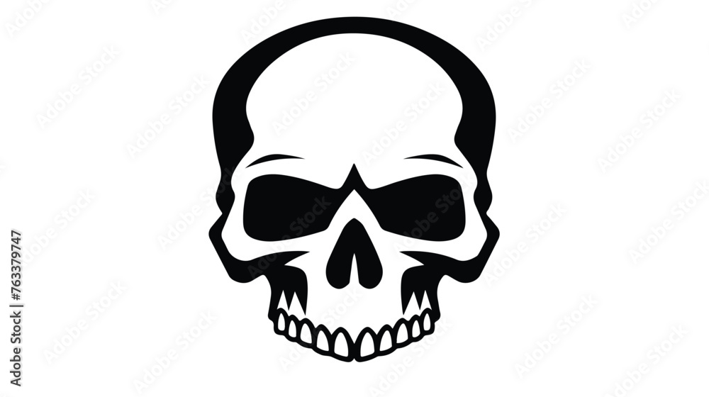 Skull icon. Halloween icon silloutte icon flat vector