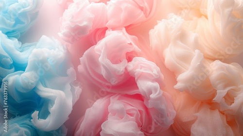Colorful cotton candy in soft pastel color background © Media Srock