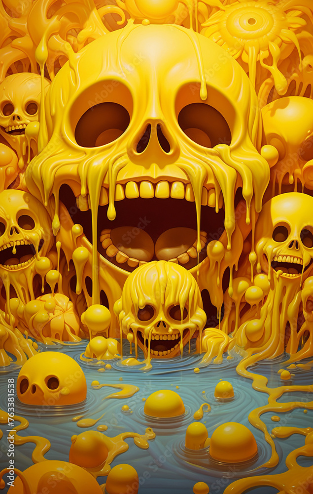 yellow and yellow emojis are displayed in pictures, in the style of psychedelic dreamscapes сreated with Generative Ai yellow and yellow emojis are displayed in pictures, in the style of psychedelic dreamscapes сreated with Generative Ai