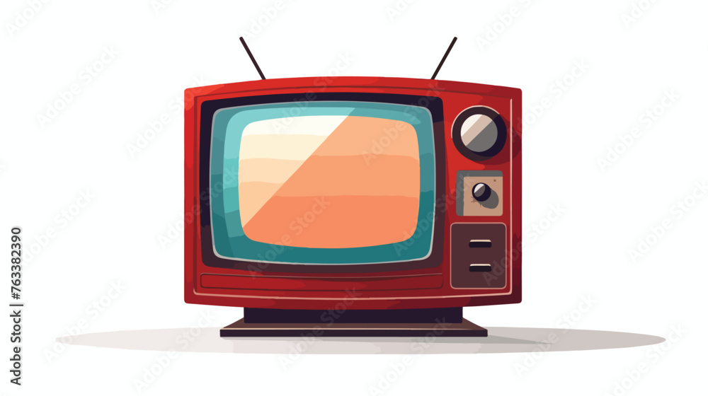 The Illustration of TV logo  flat vector isolated on