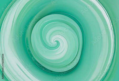 a hypnotic combination of mint green and seafoam blue abstract shape