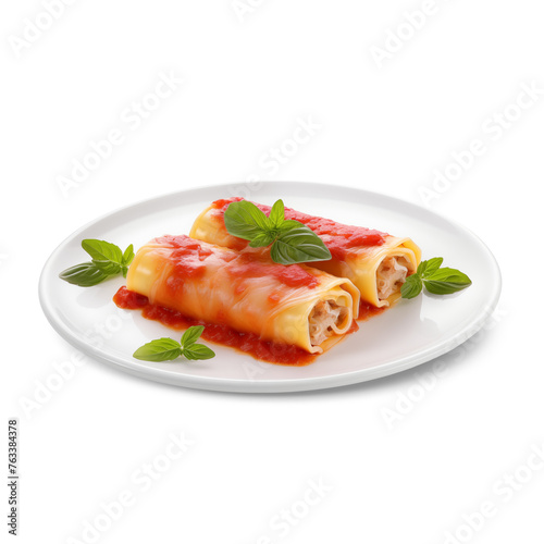 cannelloni isolated on white