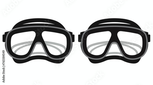 Vector illustration of snorkel glasses icon or logo  photo