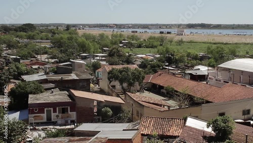 Ricardo Brugada Neighbourhood, aka La Chacarita, A Slum located Along the Banks of the Paraguay River in Asuncion, Paraguay.  photo