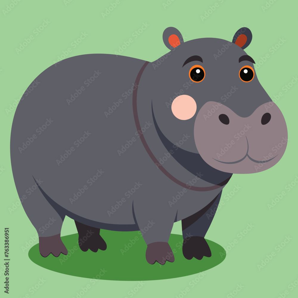 Fototapeta premium hippopotamus vector illustration