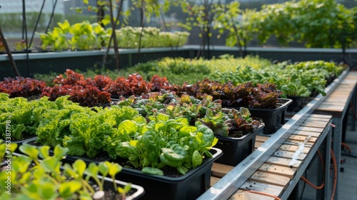 Gardening on the rooftop of the building